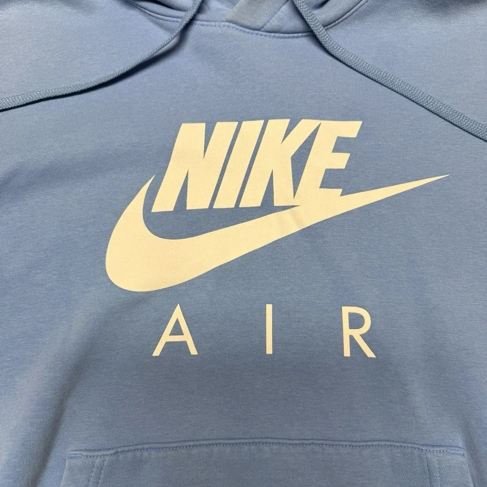 Nike Air Logo Long Sleeve Hoodie Sweatshirt‎ Light Blue Casual Medium Just Do It